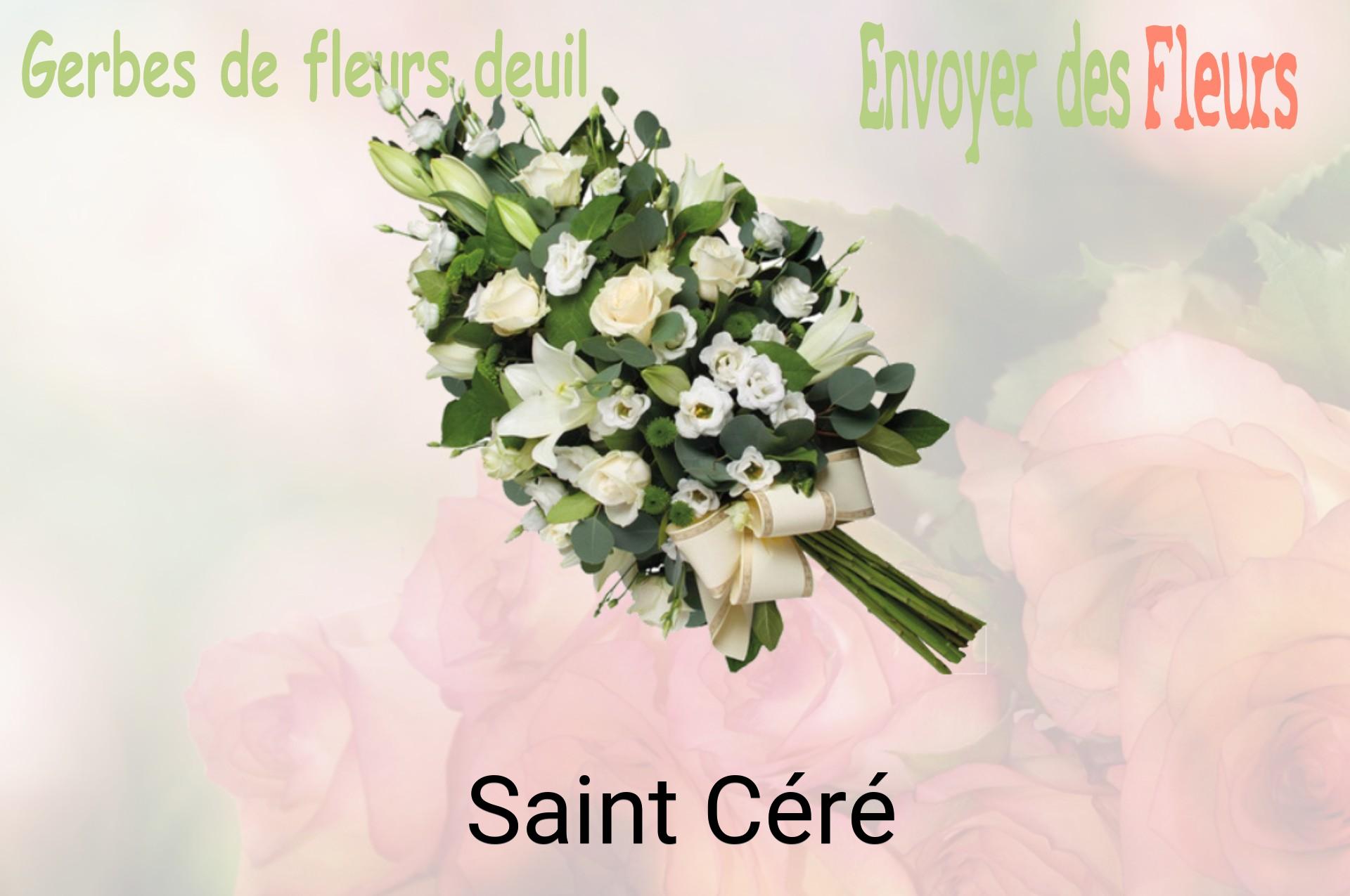 Gerbe de fleurs de deuil livrée à Saint-Céré
